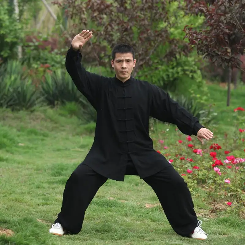 Adult Tai Chi Uniform Women Martial Arts Uniform Man Kungfu Morning Exercise Clothing Long Sleeve Wushu Uniform Stage Dance Wear