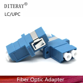 50/100/200pcs LC-LC DX SM Fiber Adapter Connector Duplex LC UPC Flange Connector FTTH Fiber Optic Adapter