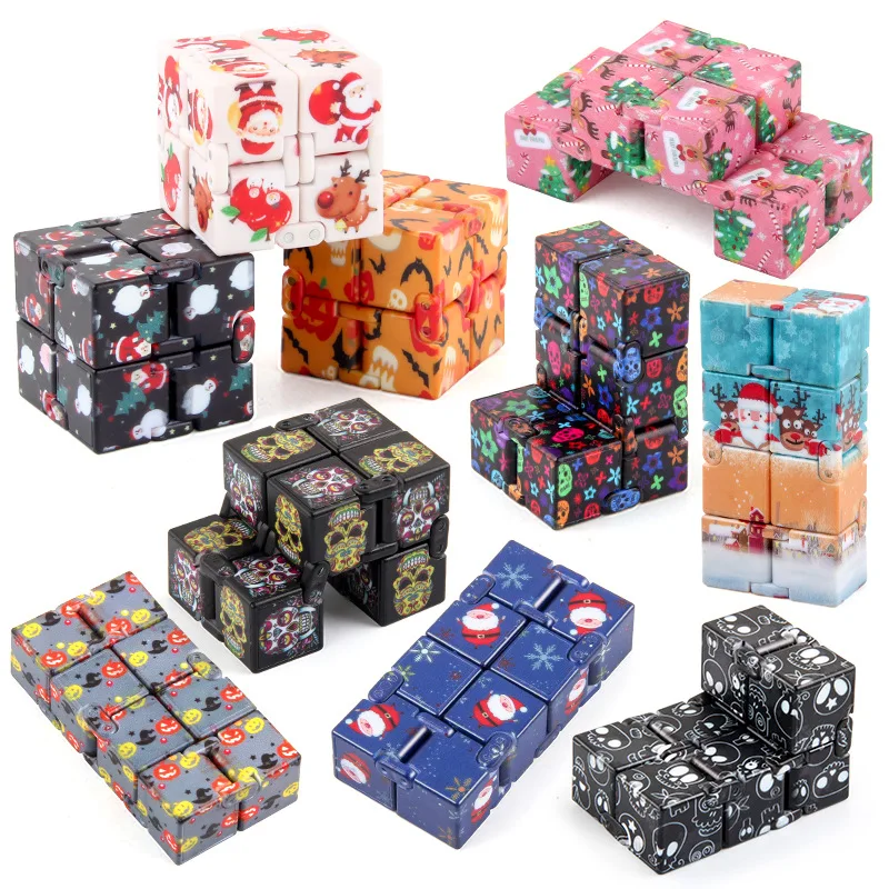 Anti Stress Infinity Magic Cube Autism Adult Decompression Toy New Christmas Shape Children Puzzle Square Fingertip Cube