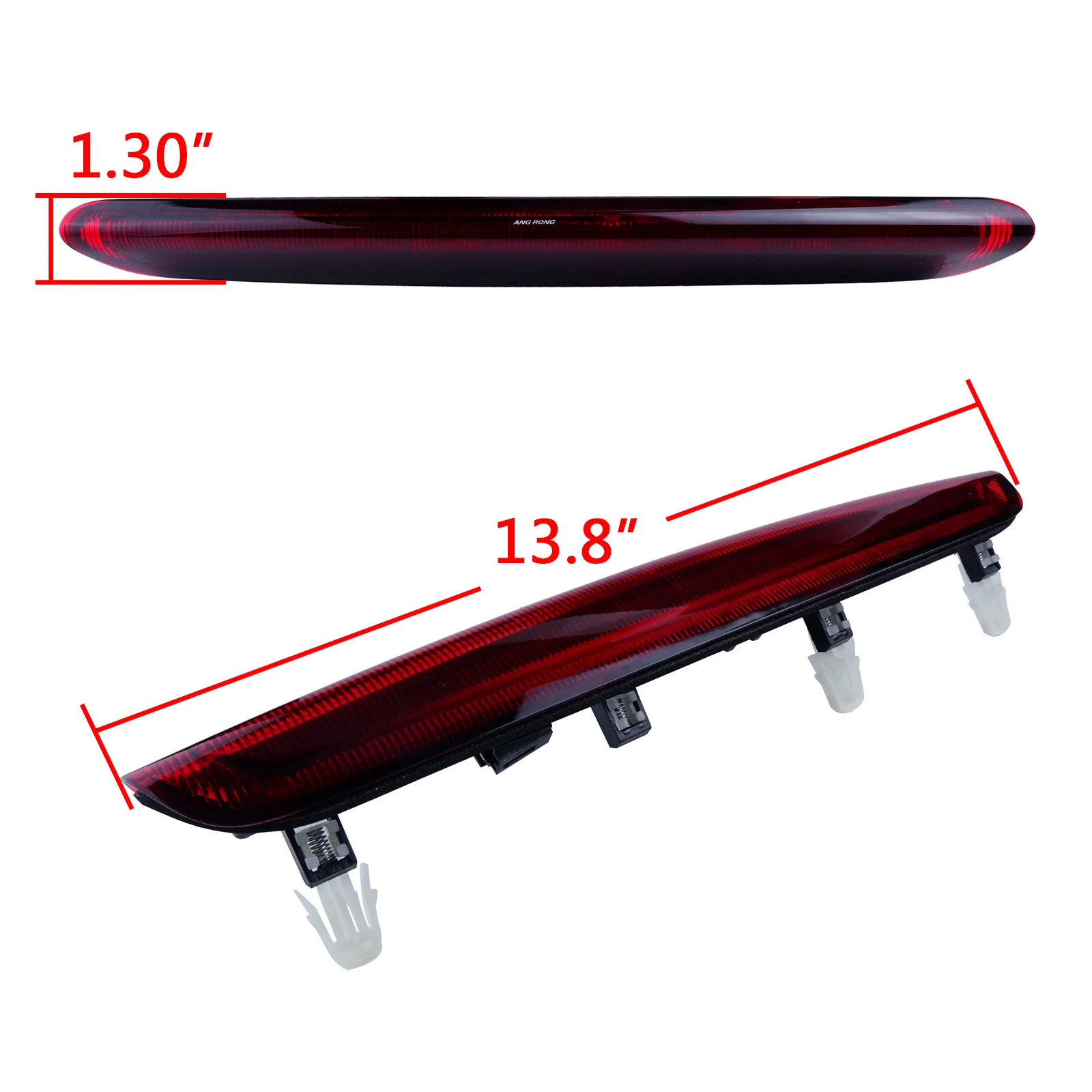 ANGRONG Red LED Third Rear High Level Brake Stop Light 8P4945097C For 04-12 Audi A3 8P Hatchback without Spoiler