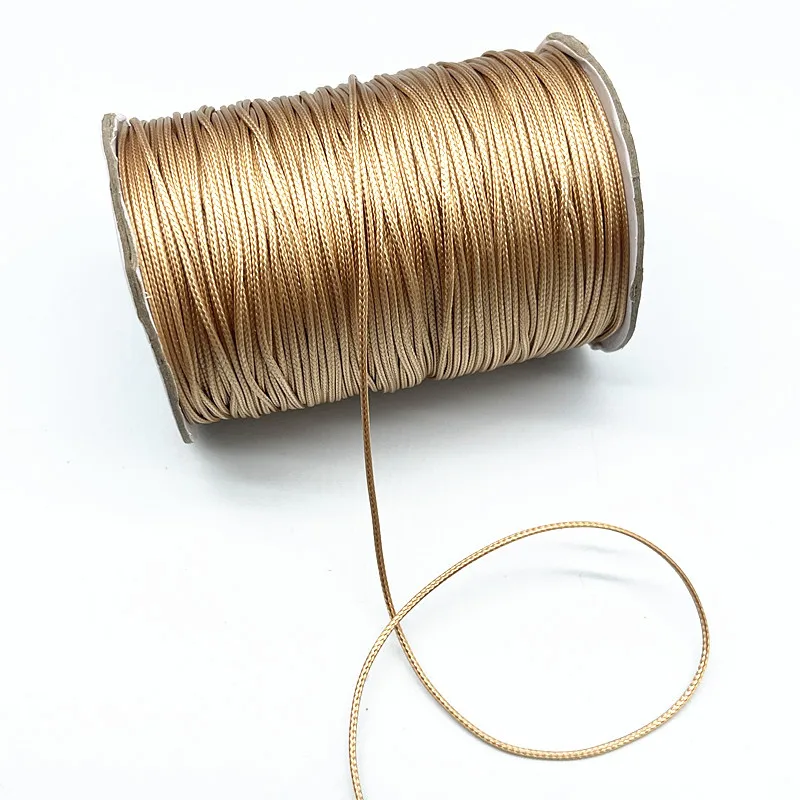 0.5-2.0mm Khaki Waxed Cord Waxed Thread Cord String Strap Necklace Rope Beads for Jewelry Making DIY Handmade Accessories