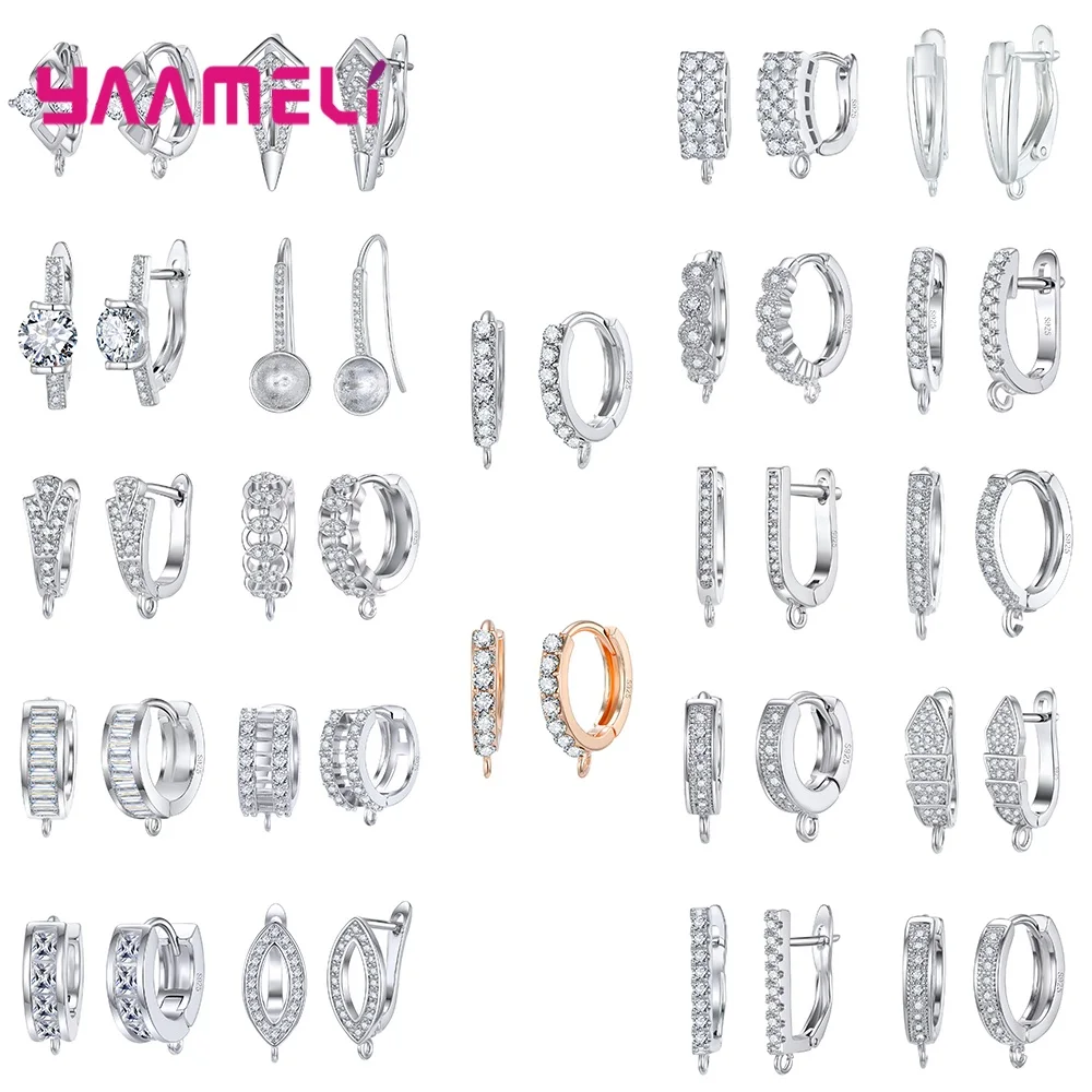 

New Trendy Girls 925 Sterling Silver Needle Huggies Earrings Small Hoop Earrings Anti-Allergic Jewelry Accessory For Women