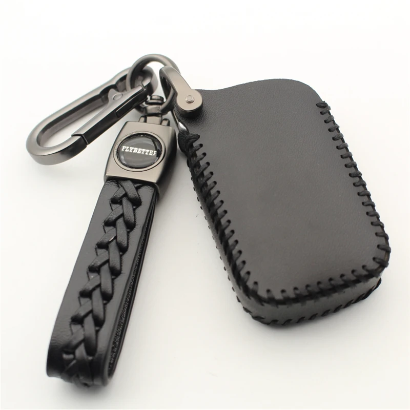 FLYBETTER Genuine Leather 4Button Keyless Entry Smart Key Case Cover For Lexus LX470/GS450h/IS350/SC430/LS460/ES350  L628