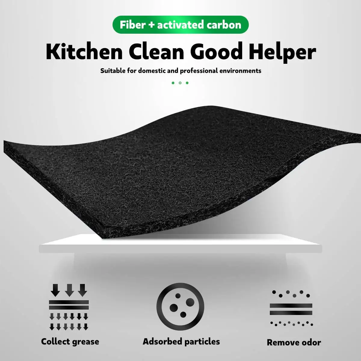 5PCS 57x47cm Cooker Hood Extractor Activated Carbon Filter Cotton For Smoke Exhaust Ventilator Home Kitchen Range Hood Parts