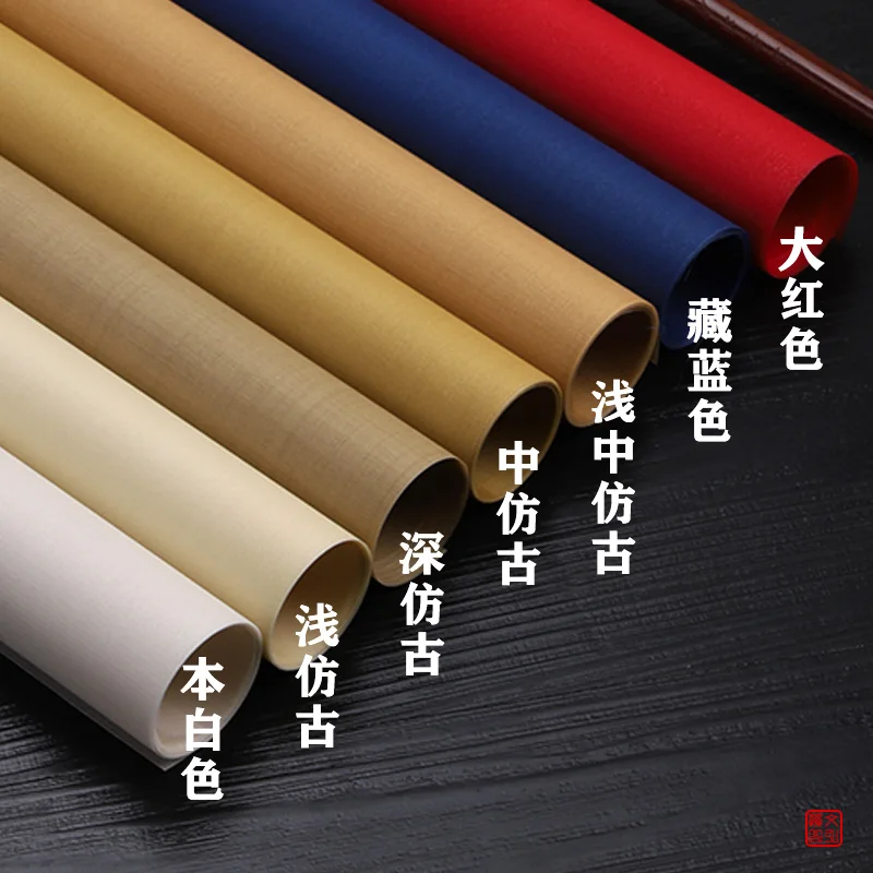 Natural Silk Xuan Paper Colorful Ultra-thin Ripe Rice Paper Chinese Calligraphy Meticulous Painting Copying Silk Xuan Paper