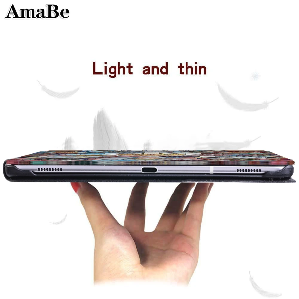 Capa de couro mármore à prova de choque para huawei mediapad t5 10 10.1 polegadas capa protetora para tablets