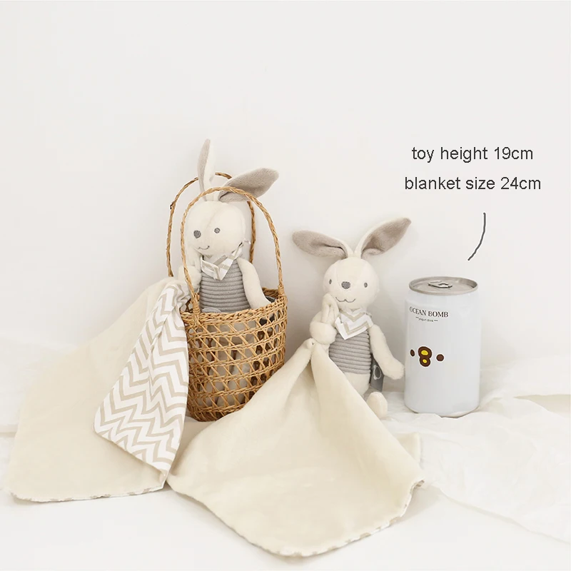 Neugeborenen Baby Bunny Beruhigende Handtuch Komfort Plüsch Spielzeug Infant Geschenk Weich Sicherheits Decke Schlafen Kaninchen Puppe Plüsch Spielzeug