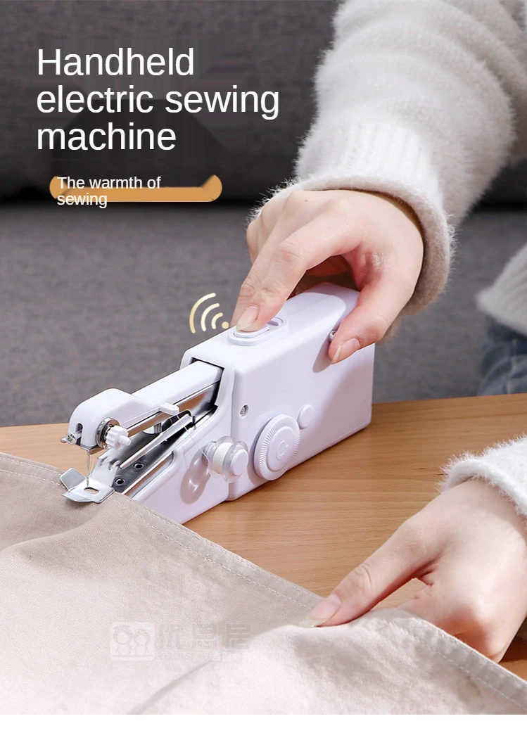 zq Household Hand-Held Sewing Machine Mini Handmade Miniature Tailor Machine Multi-Functional Small Sewing Machine Electric