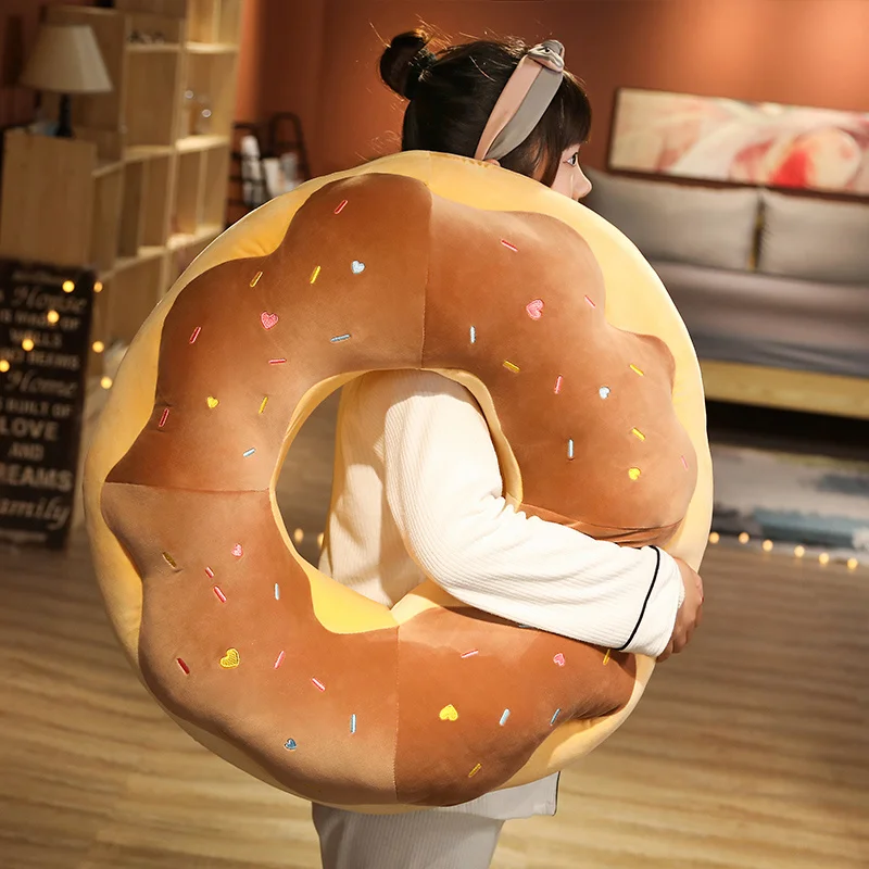 45/70cm Funny Creative Children Girlfriend Gifts Floor Cushion Pillow Soft Plush Dessert Donuts Lovely Stuffed Toys Home Decor