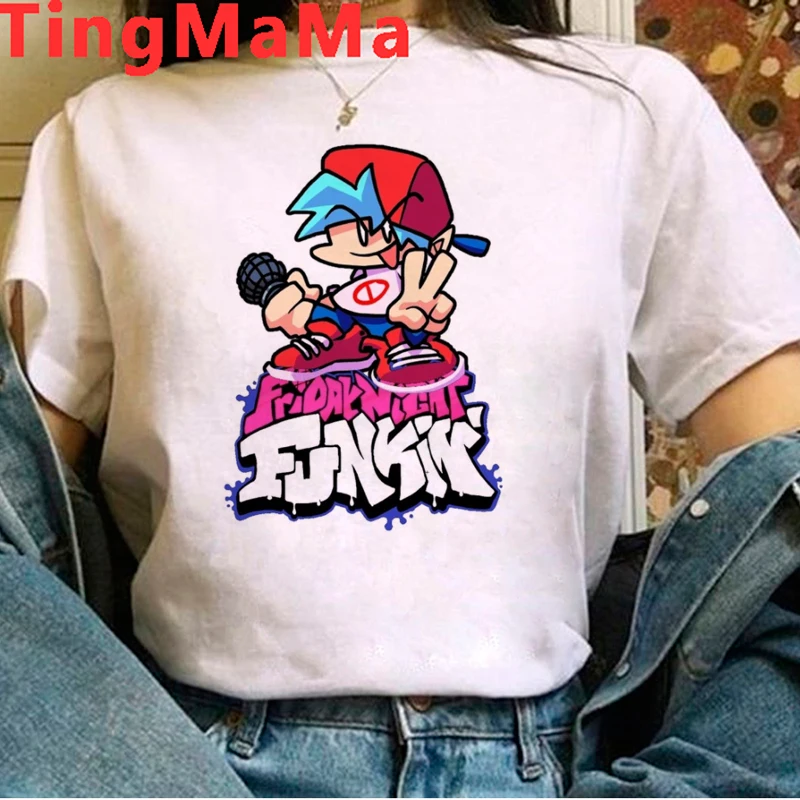 New Game Friday Night Funkin T Shirt Men Kawaii Singer Hip Hop Harajuku Cartoon Graphic Tees Funny Men T-shirt Unisex Male