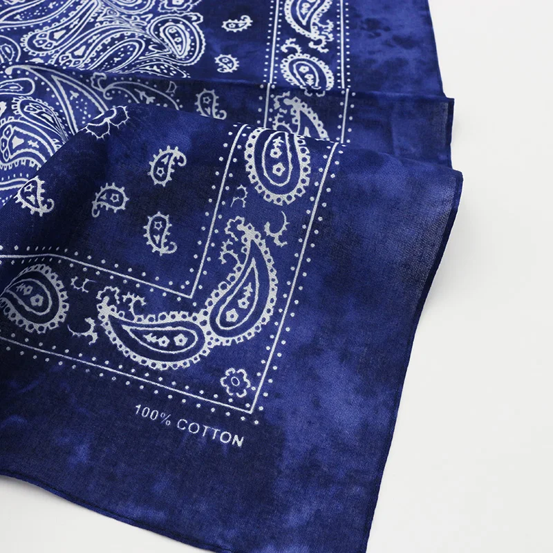 Retro Old Color Blue Black Coffee Cotton Paisley Bandanas Men Tie Dye HeadScarves Women Hiphop Headband Riding Masks Headwear