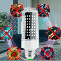 60W ​LED UV Germicidal Lamp 140LEDs E26 E27 E12 E14 B22 UV Sterilizer Light UVC Bulb Disinfectant LED UVC Lamp Sterilizer