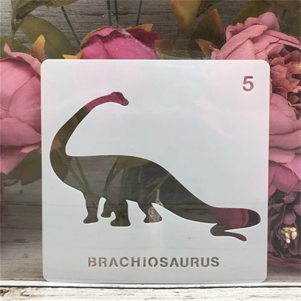 Dinosaur DIY Layering Stencils Set, 12 Types, 12Pcs