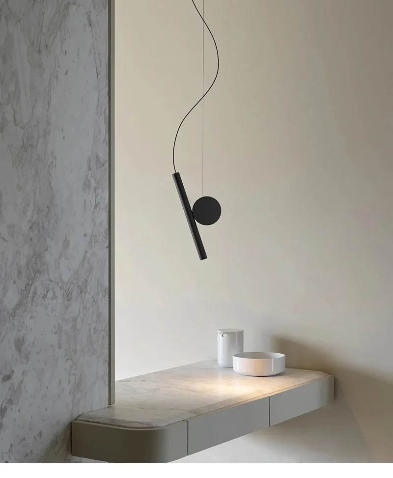 Minimalist Nordic Zen creative pendant lamp bedroom bedside bar small pendant light