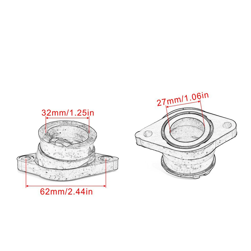 Motorcycle Carburetor Intake Adapter Manifold Interface Gum For Yamaha TW200 TW 200 TRAILWAY 1987 - 2010 2009 2JX-13586-00