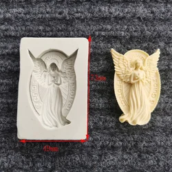 Prayer Angel Mold Candle Plaster  DIY Fondant Handmade Silicone  Epoxy