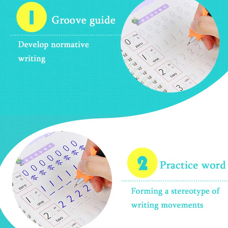 6 Cái/bộ Tiếng Anh Copybook Tay Viết Vòng Handgroove Thực Hành Copy Bảng Chữ Cái Tiếng Anh Thư Tự Động Làm Mờ Có Thể Tái Sử Dụng