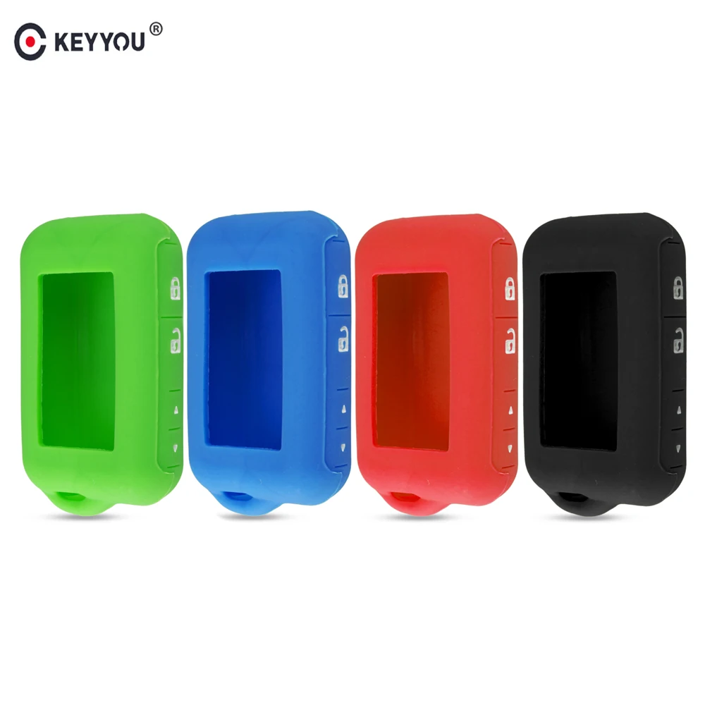 KEYYOU Silicone Key Case For 2 Way Car Alarm System For Starline E60 E61 E62 E90 E91 Remote Control Key Fob