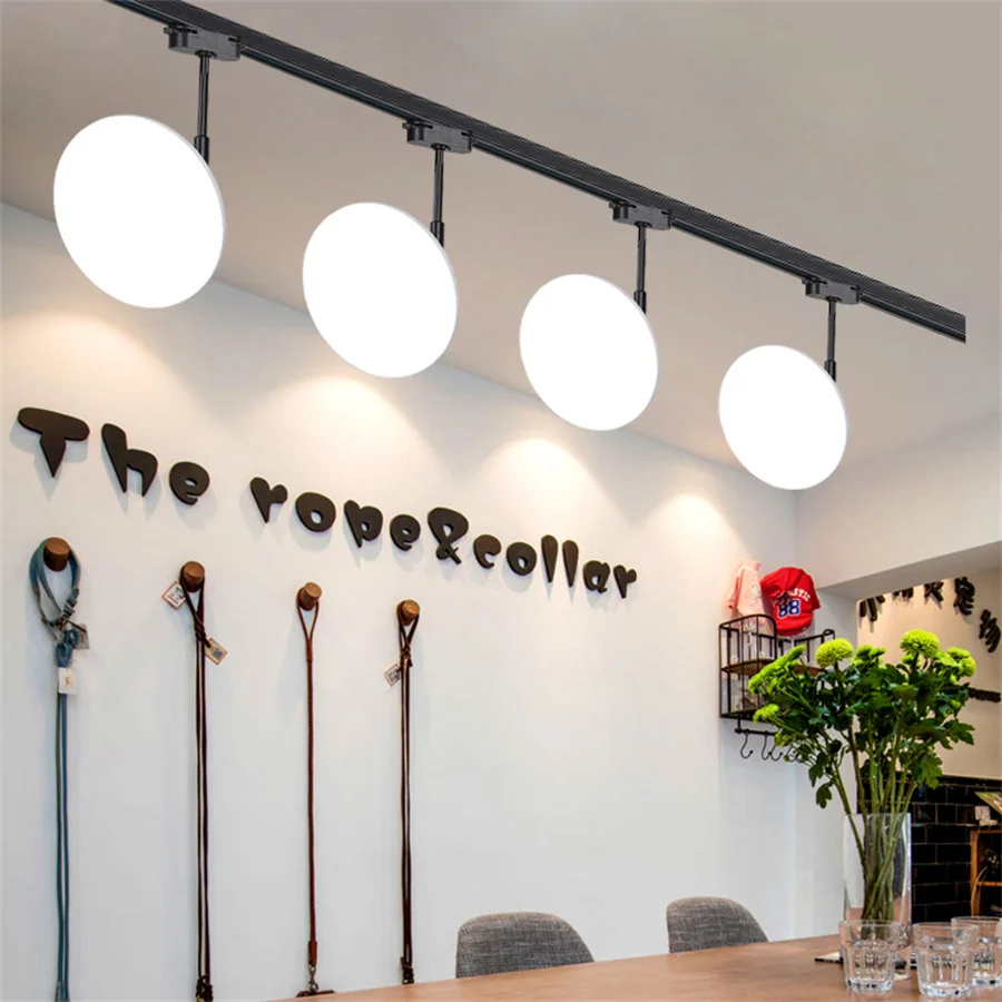 36W 50W High Brightness Adjustable LED Track Light E27 Track Line Lamp Rail Track Lamp Spotlight For Kitchen Clothing Shop Decor