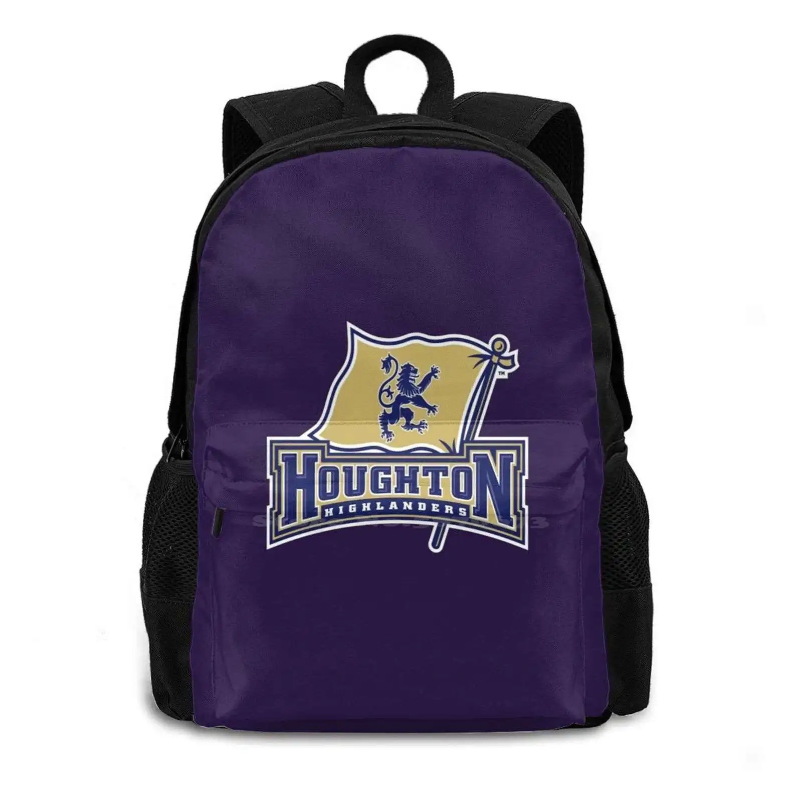 Houghton-Houghton College-Division Iii-Houghton-Ny Bag Backpack For Men Women Girls Teenage Black College College Design