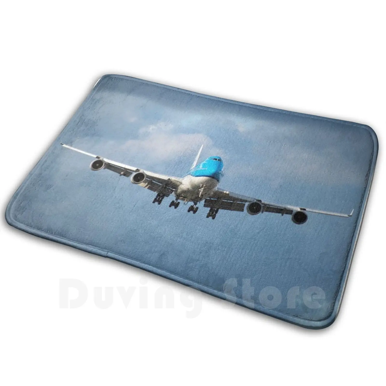 Klm 747-400 Nose On Landing Carpet Mat Rug Cushion Soft 747 400 Nose Boeing Flying Flight Aviation Pilot Airways Jumbo