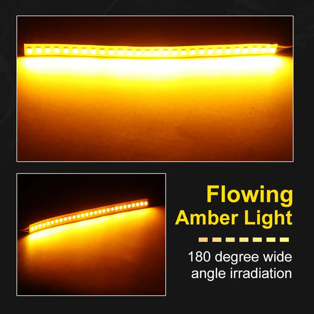 1pcs Car Mirror Lights Universal Auto Mirror Light Car Turn Signal  Streamer Strip Flowing Turn Signal Lamp