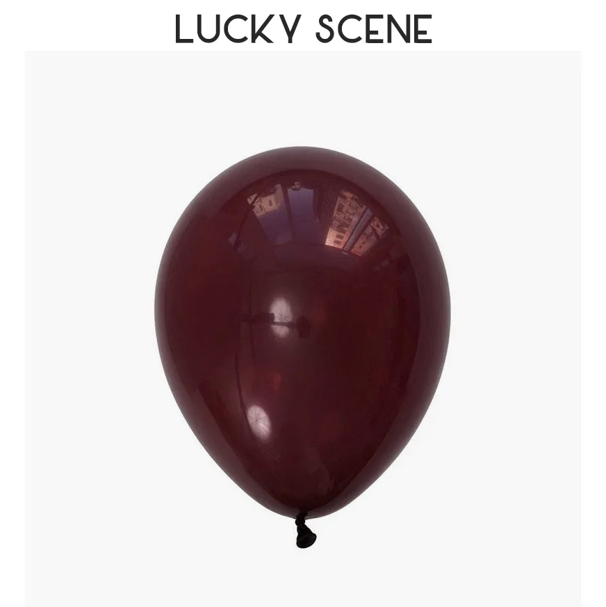 15Pcs 10“  Solid Color Monochrome Birthday Balloon Kids Party Accessories Bright Colorful Thick Latex Balloon S00078
