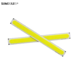 New 140x14.5mm 12V DC 6W Cold White LED Strip 600lm COB Light Source Bulb Chip on Board for DIY