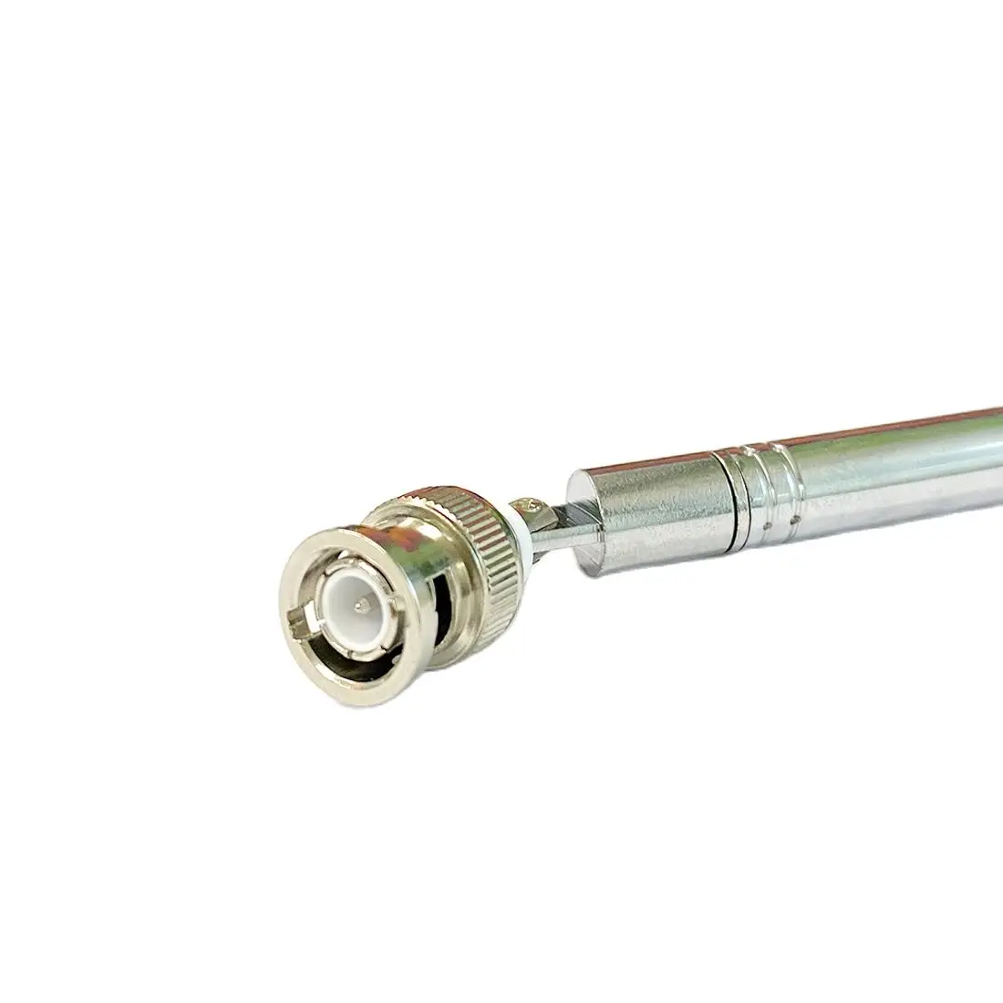 FM Radio Stainless Steel Telescopic Antenna SMA / BNC / F Connector 1.2m Flexible Plug Audio Signal Aerial