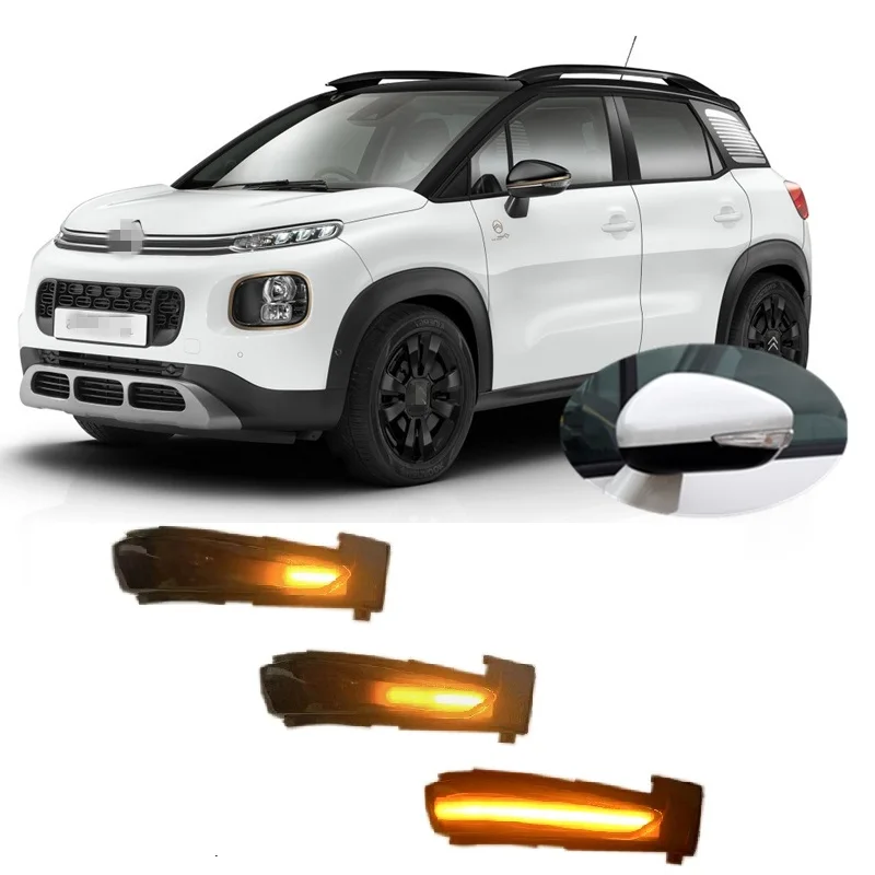 ديناميكية LED الوامض متتابعة بدوره مؤشر ضوئي لسيتروين C3 Aircross II 2R 2C 2017 2018 2019 #1