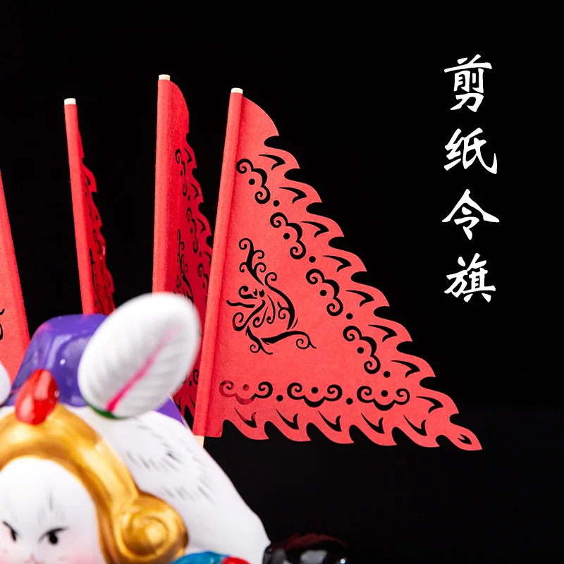 Humanoid Doll The Traditional Handicraft of Old Beijing Rabbit Clay Ornaments Chinese Style Toy Birthday Gift for Baby