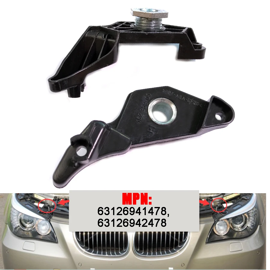 Front Headlight Headlamp Repair Kit Bracket Clip For BMW 5 Series E60 E61 63126949634 63126949633 63126941478 63126942478