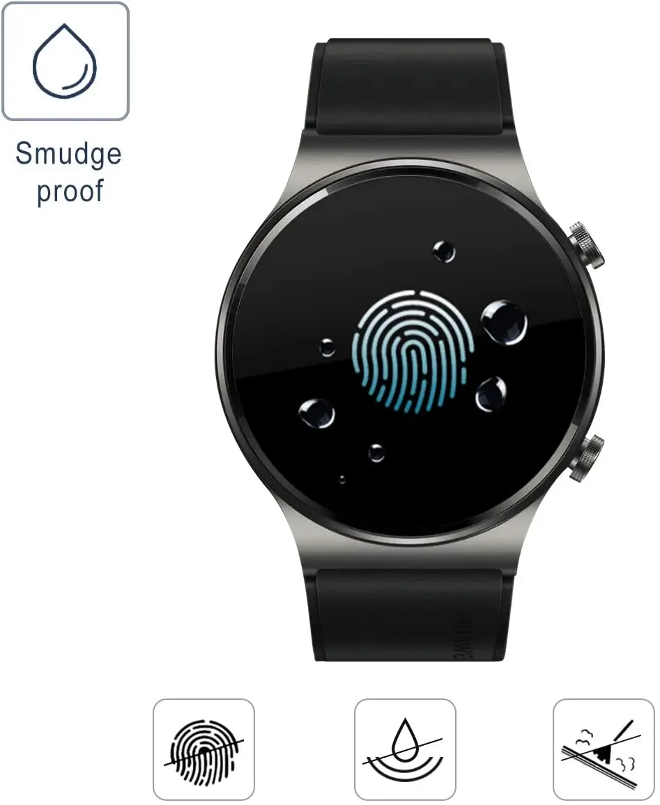 واقي شاشة من الزجاج المقسى لساعة اليد ، GT2 برو ، ساعة ذكية ECG ، غشاء واقي مقاوم للخدش ، 5 من من الزجاج المقسى