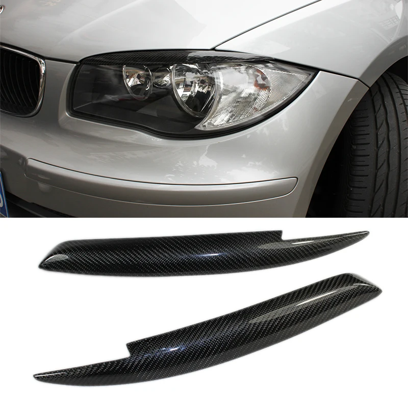 

For BMW 1 series E87 carbon fiber modified lamp cover 120i 118I headlamp eyebrow 2006-2011