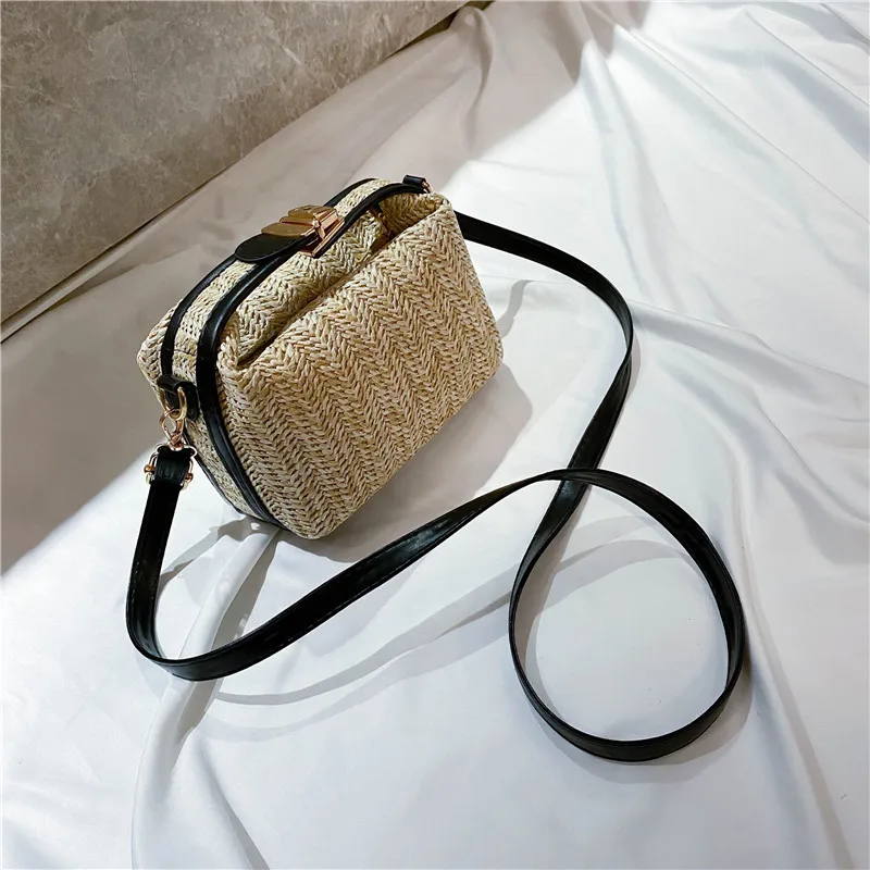 Fashion Straw Handbags For Women Bags 2020 New Summer Beach Bag Rattan Bag Handmade Vintage Woven Handbag Female Shoulder Bags