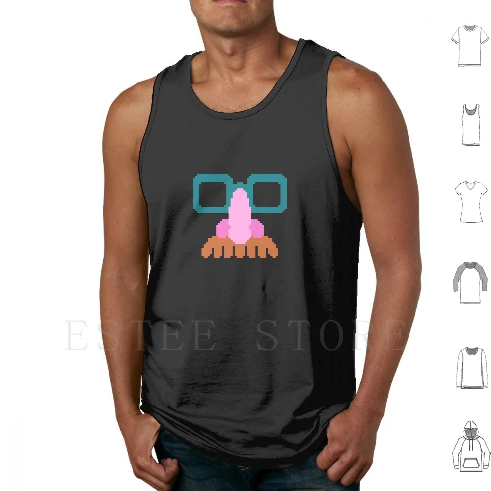 Movember Geek Tank Tops Vest Sleeveless Movember Moustache Mustache Beard Hipster Funny Lumberjack No Shave November Retro