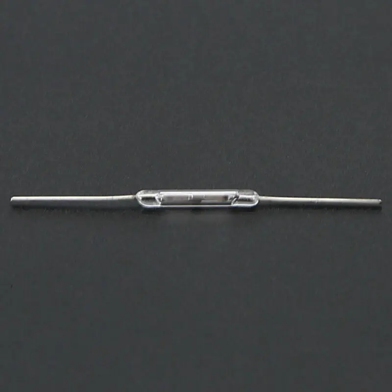 10pcs brand new original reed magnetic switch  induction reed switch 2X14MM open magnetic induction switch glass white