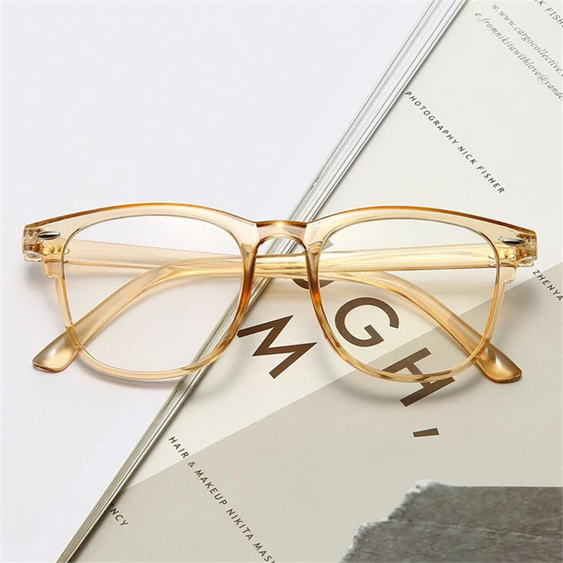 Rivets Square Nearsighted Glasses Finished Women Men Leopard Frame Student Myopes Lunettes 0 -1.0 -1.5 -2.0 -2.5 -3.0 To -6.0