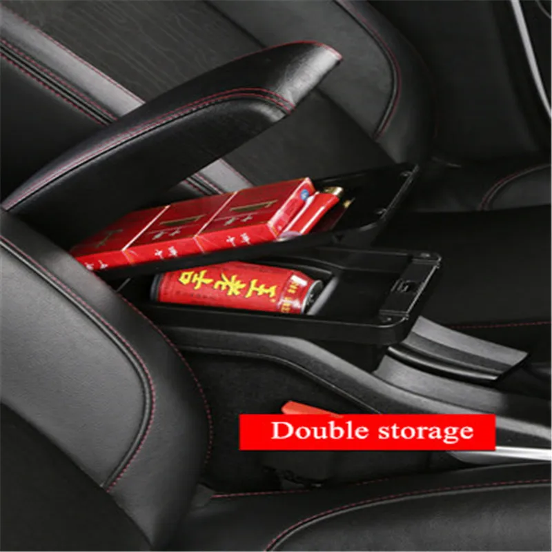 Car Armrest box For Peugeot 2008 Punch-free Central Storage Box Black For car Center Console Modification With USB Accessories