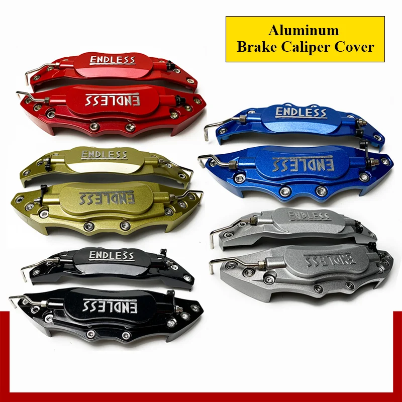 2Pcs Car Styling Aluminum Endless Brake Caliper Cover Car Accessories For BMW Mercedes Benz Audi VW Peugeot FIAT 14-19 Inch