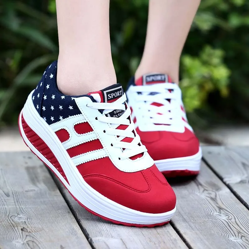 

Sport Running Shoes Woman Outdoor Breathable Height Increasing Couple Shoes Lightweight Athletic Sneaker Women Platform