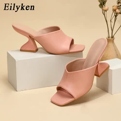 Eilyken pantofole da donna stile strano estivo scarpe antiscivolo pantofole con punta quadrata scivoli Zapatos Mujer