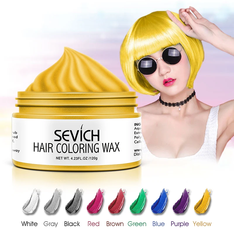 

Hot Sale Sevich Hair coloring wax temporary hair dye blue Red Pink Green grandma Gray color hair colors cream Styling Products