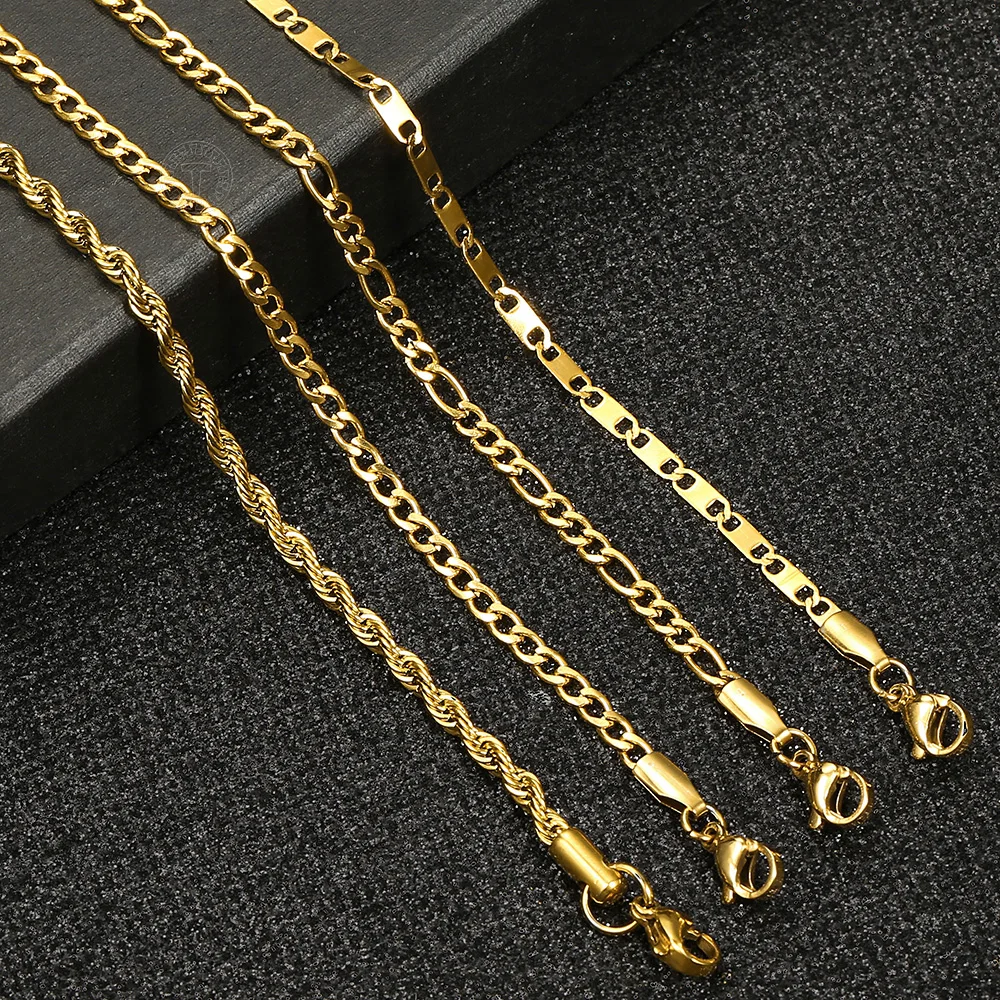 4Pcs/Lot Rope Figaro Curb Link Chain Anklets For Women Bracelet On The Leg Foot Bracelet Female Beach Accessories 2021 Jewelry