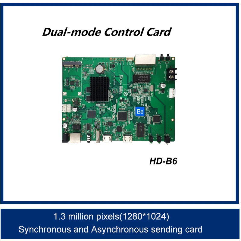 

Светодиодный дисплей HD-B6, Двухрежимная карта управления 1,3 миллиона пикселей, рекламный аппарат, специальный контроль, HDMI, дисплей для сращивания