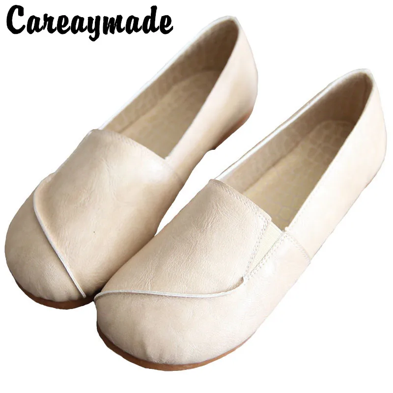 Careaymade-Women's Round toe Mori girl shoes one foot pedal comfortable shoes low top casual shoes college Lefu single shoes