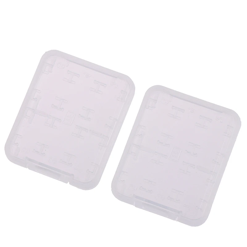 8 in 1 Transparent Hard Micro SD SDHC TF MS Memory Card Storage Box Protector Holder Hard Case Memory Card Storage Box 2Pcs