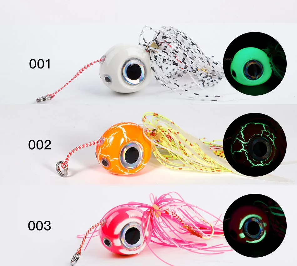 NOEBY Tai Gummi-Kabura-Jig-Set 40g-120g Snapper Jigkopf Salzwasser Bootsangelköder – Detail 8