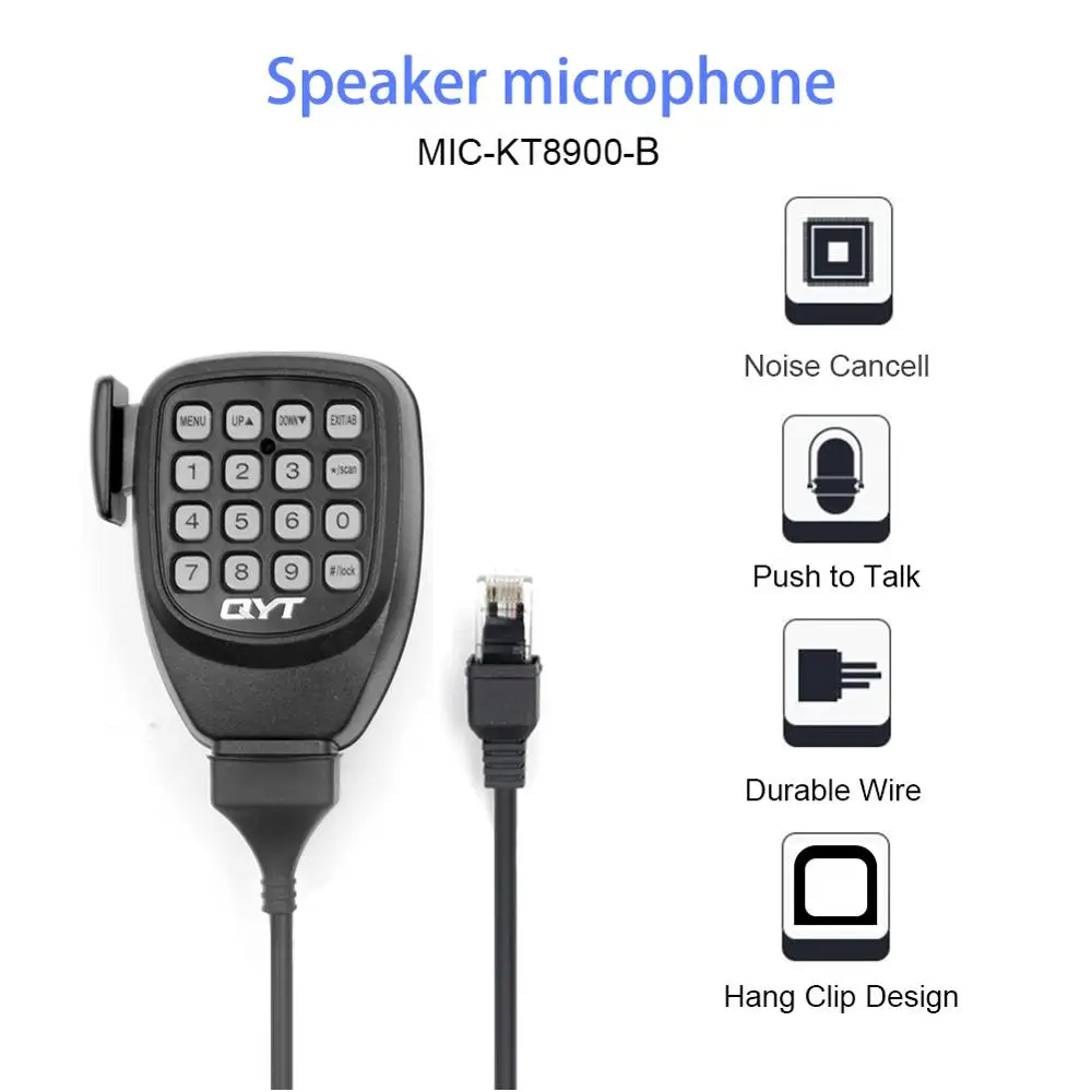 Original Handheld Microphone for QYT KT-5800 KT8900 KT-8900D KT-7900D KT-780 Plus KT-980 Plus Mobile Radio