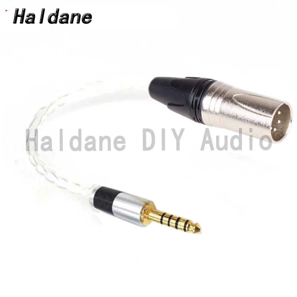 

Haldane HIFI DIY 4.4mm Balanced Male to 4pin XLR Balanced Male Single Crystal Silver Plated Audio Adapter 4.4 to XLR Connector